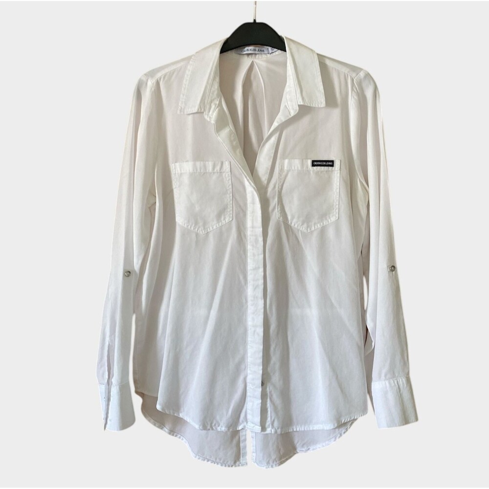 Calvin Klein Women Solid Button-Down Split-Back S… - image 4